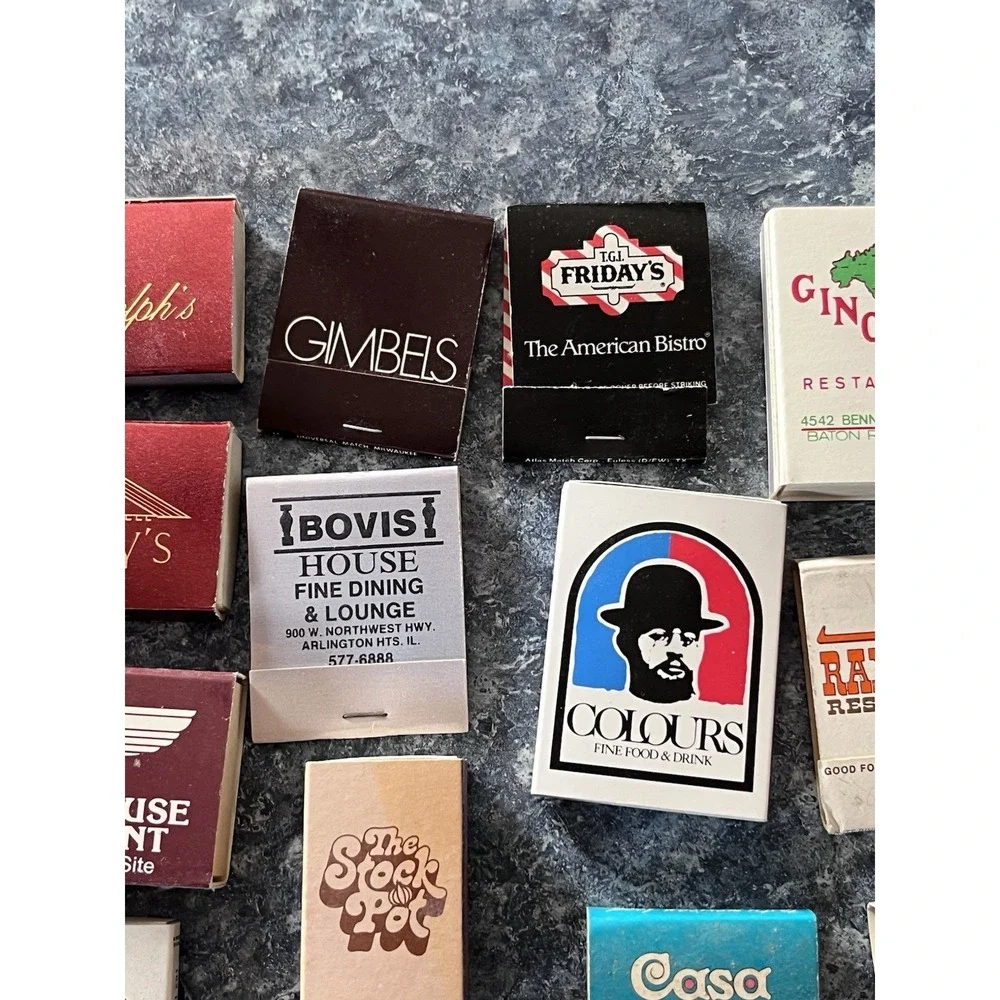 17 Vintage Matches/Matchbook Lot Restaurants, Stores-Dooley, TGI Fridays & More